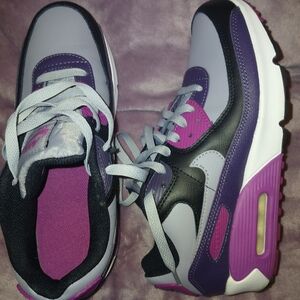Nike Purple and Black Sneakers with Air Max Cushioning